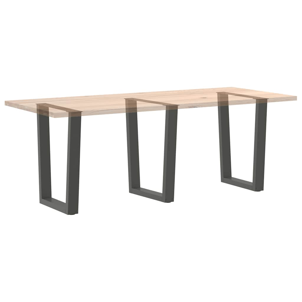 Dining table legs V shape 3 pcs 70x(72-73.3) cm steel