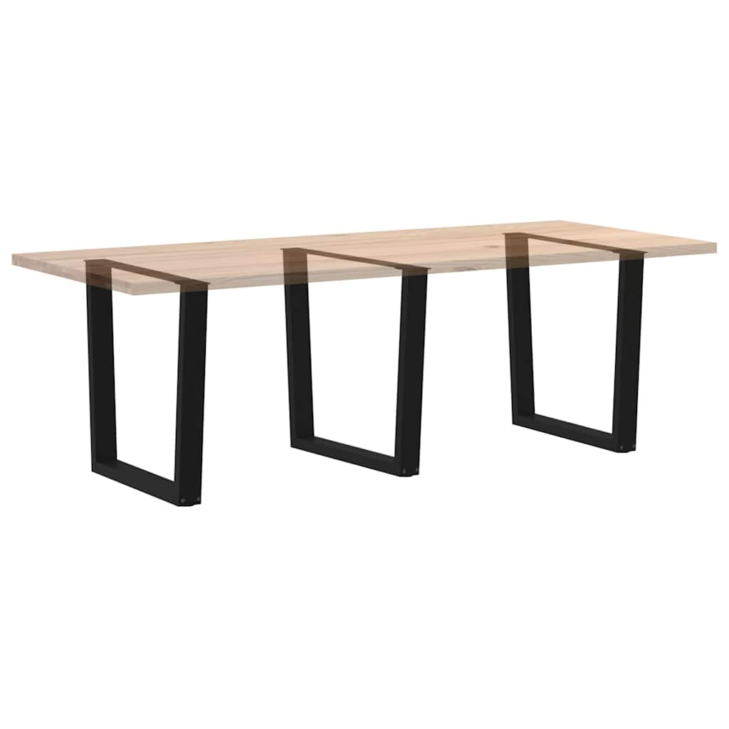 V-shaped dining table legs 3 pcs black 80x(72-73.3) cm