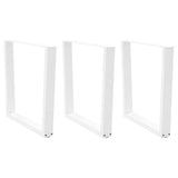 Dining table legs V shape 3 pcs white 80x(72-73.3) cm