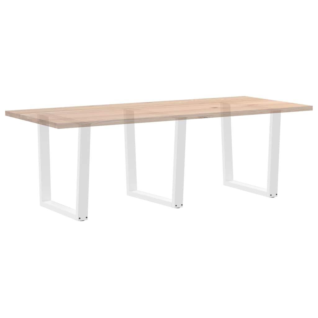 Dining table legs V shape 3 pcs white 80x(72-73.3) cm