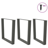 V-shaped dining table legs 3 pcs 80x(72-73.3) cm steel