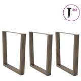 Dining table legs V shape 2 pcs 80x(72-73.3) cm steel