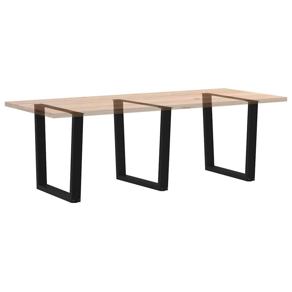 V-shaped dining table legs 3 pcs black 90x(72-73.3) cm