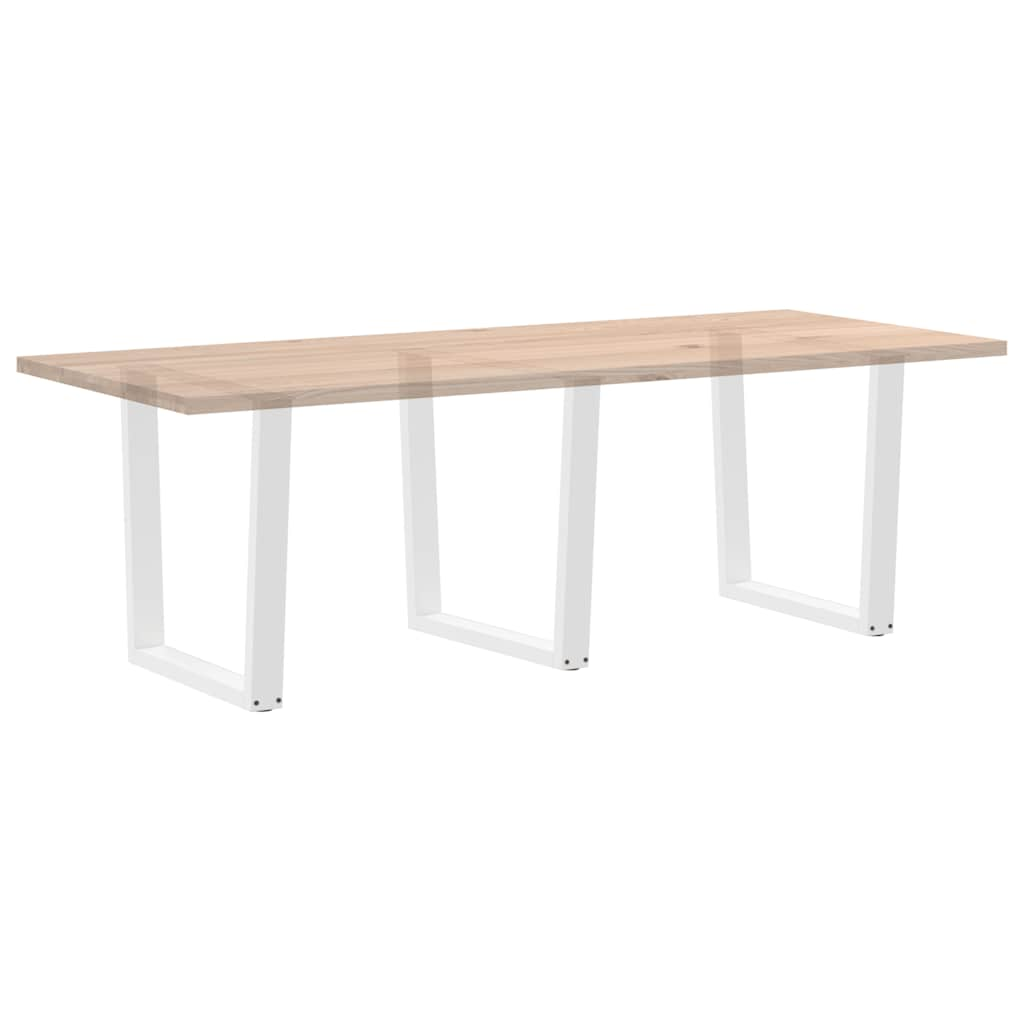 Dining table legs V shape 3 pcs white 90x(72-73.3) cm