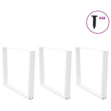 Dining table legs V shape 3 pcs white 100x(72-73.3) cm