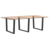 Pieds de table à manger forme de V 3 pcs 100x(72-73,3) cm acier