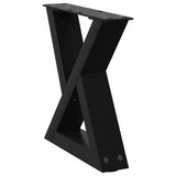 Coffee table legs 2 pcs black 30x(30-31.3) cm steel