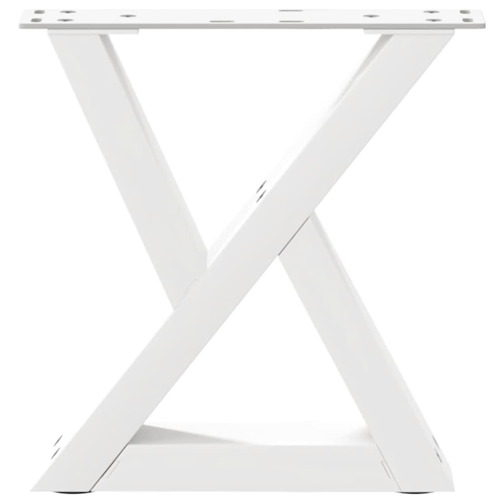 Coffee table legs 2 pcs white 30x(30-31.3) cm steel