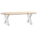 Coffee table legs 2 pcs white 30x(30-31.3) cm steel