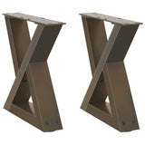 Coffee table legs 2 pcs natural steel 30x(30-31.3) cm steel