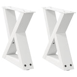 Coffee table legs 2 pcs white 40x(30-31.3) cm steel