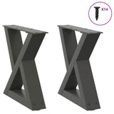 Coffee table legs 2 pcs anthracite 40x(30-31.3) cm steel