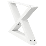 Coffee table legs 2 pcs white 50x(30-31.3) cm steel