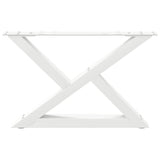 Coffee table legs 2 pcs white 50x(30-31.3) cm steel