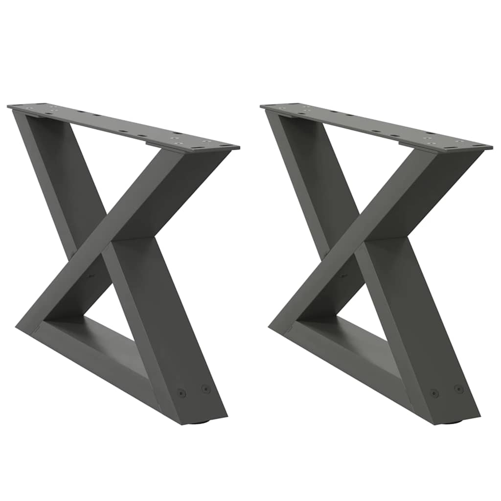 Coffee table legs 2 pcs anthracite 50x(30-31.3) cm steel