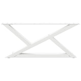 Coffee table legs 2 pcs white 70x(30-31.3) cm steel