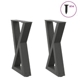 Coffee table legs 2 pcs anthracite 28x(42-43.3) cm