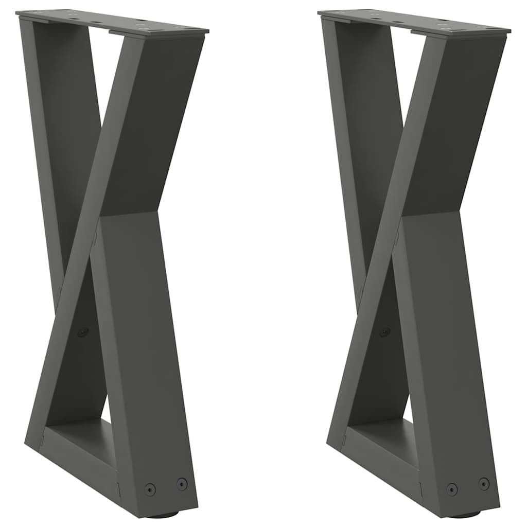 Coffee table legs 2 pcs anthracite 28x(42-43.3) cm