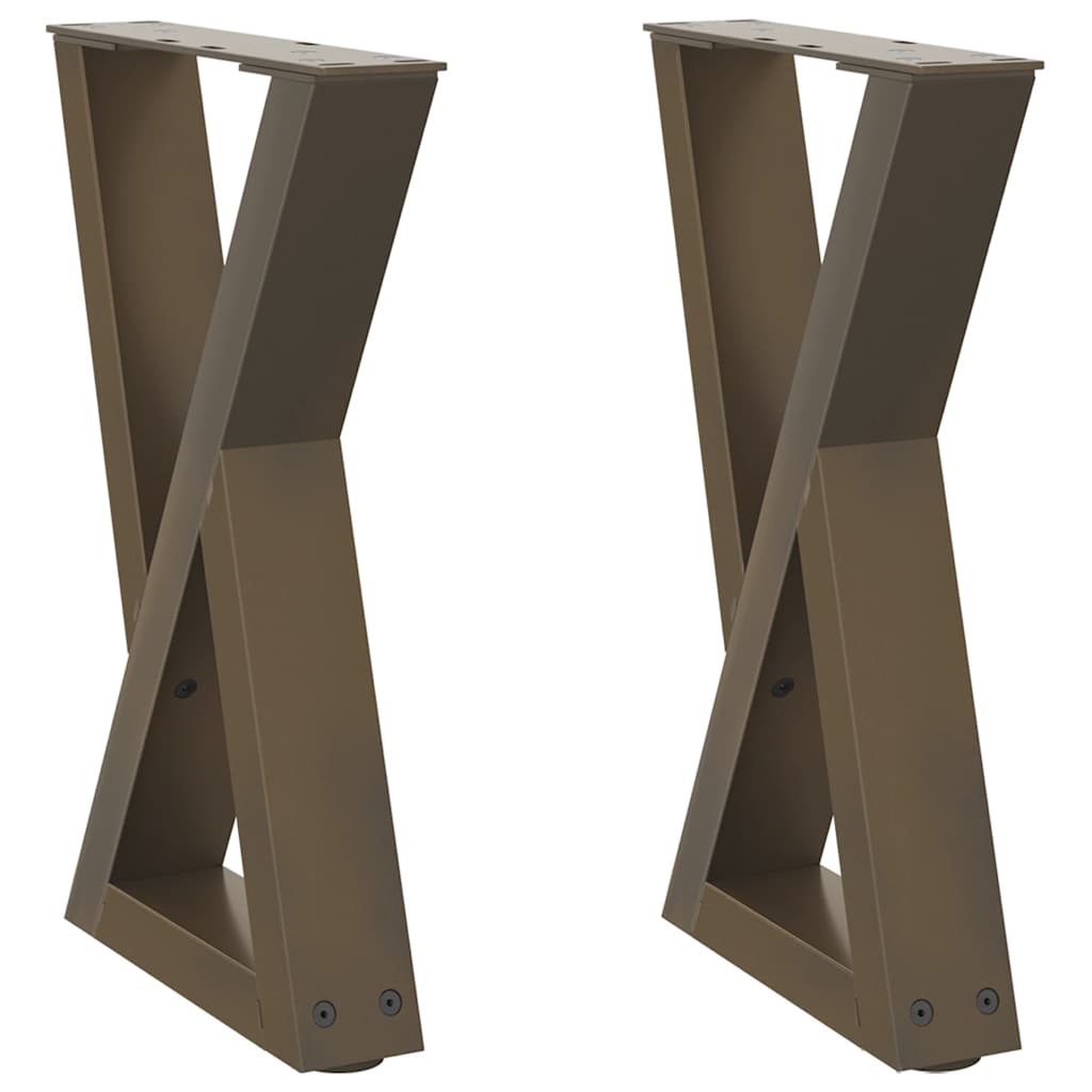 Coffee table legs 2pcs natural steel 28x(42-43.3)cm