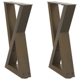 Coffee table legs 2pcs natural steel 28x(42-43.3)cm