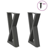 Coffee table legs 2 pcs anthracite 38x(42-43.3) cm