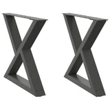 Coffee table legs 2 pcs anthracite 50x(42-43.3) cm