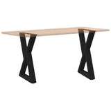 Dining table legs 2 pcs black 50x(72-73.3) cm