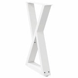 Dining table legs 2pcs white 50x(72-73.3)cm steel