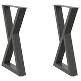 Dining table legs 2 pcs anthracite 50x(72-73.3)cm