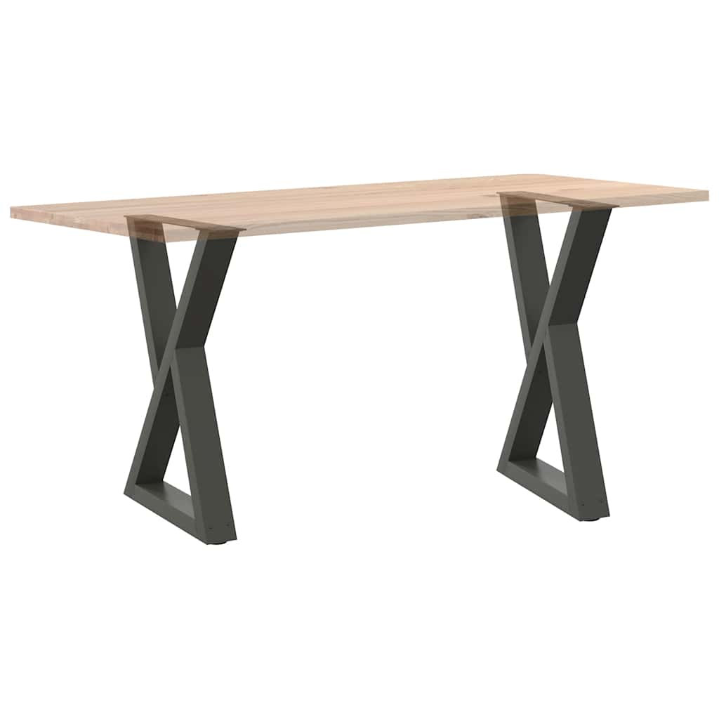 Dining table legs 2 pcs anthracite 50x(72-73.3)cm