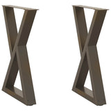 Dining table legs 2 pcs natural steel steel