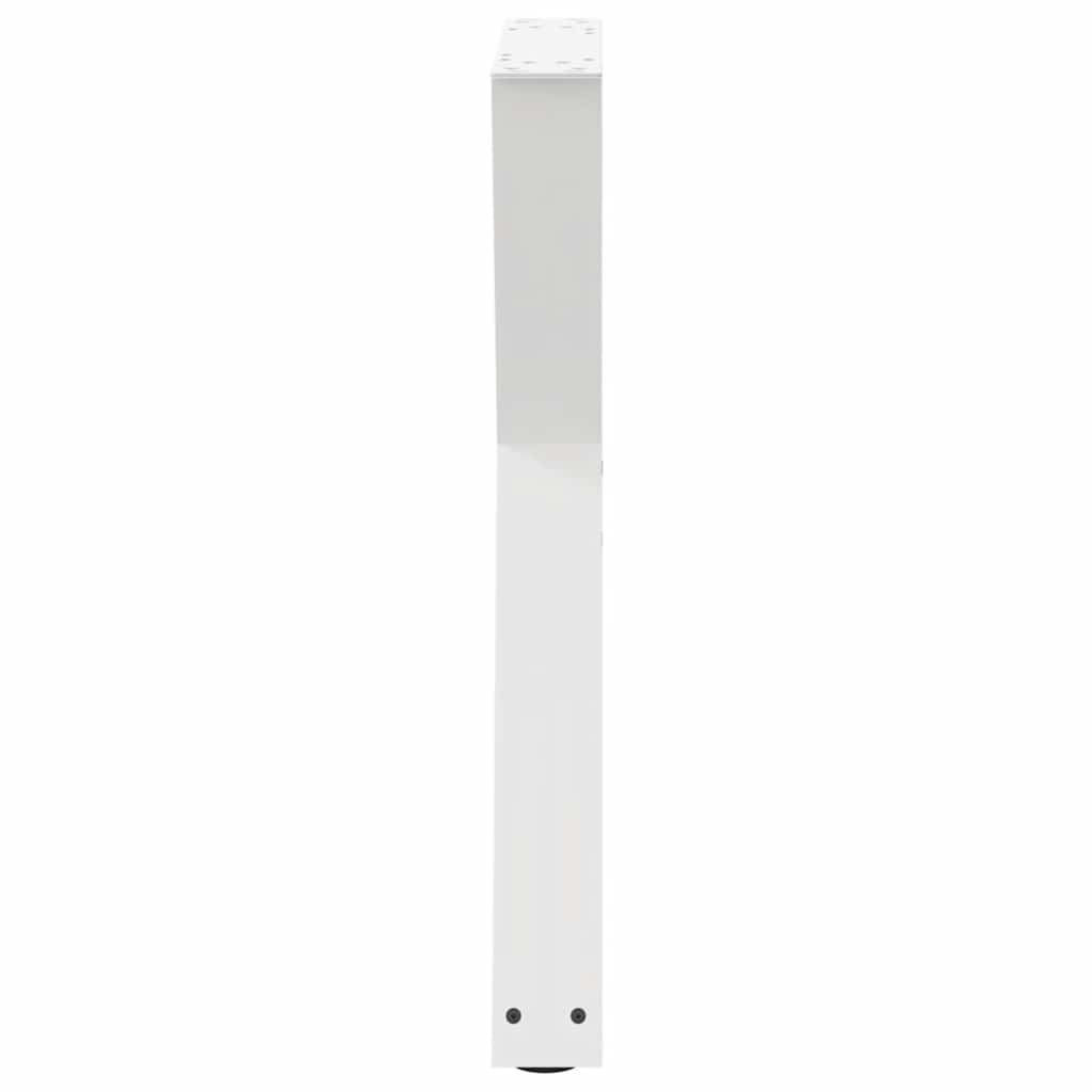 Dining table legs 2pcs white 60x(72-73.3)cm steel