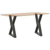 Dining table legs 2 pcs anthracite 60x(72-73.3)cm