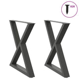 Dining table legs 2 pcs anthracite 70x(72-73.3)cm