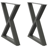 Dining table legs 2 pcs anthracite 70x(72-73.3)cm