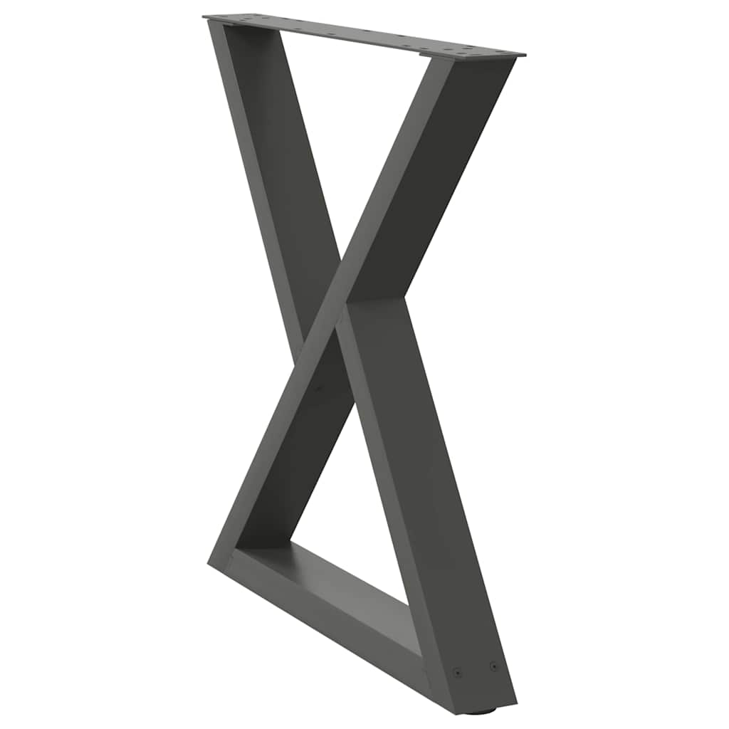 Dining table legs 2 pcs anthracite 70x(72-73.3)cm