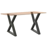 Dining table legs 2 pcs anthracite 70x(72-73.3)cm