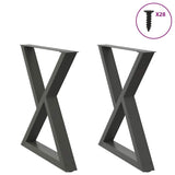 Dining table legs 2 pcs anthracite 80x(72-73.3) cm steel