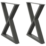 Dining table legs 2 pcs anthracite 80x(72-73.3) cm steel