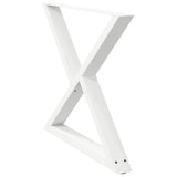 Dining table legs 2 pcs white 90x(72-73.3) cm steel