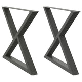 Dining table legs 2 pcs anthracite 90x(72-73.3) cm steel