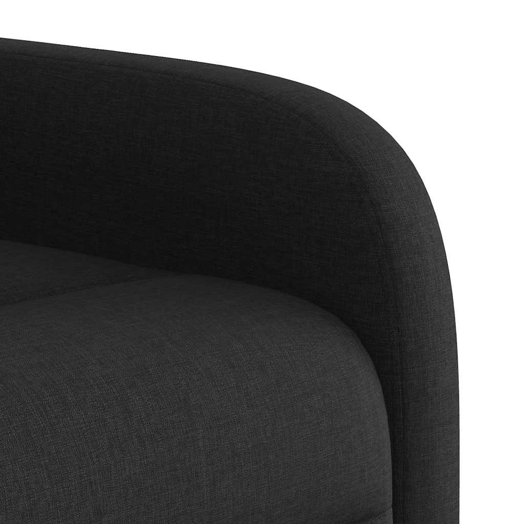 Fauteuil inclinable électrique Noir Tissu