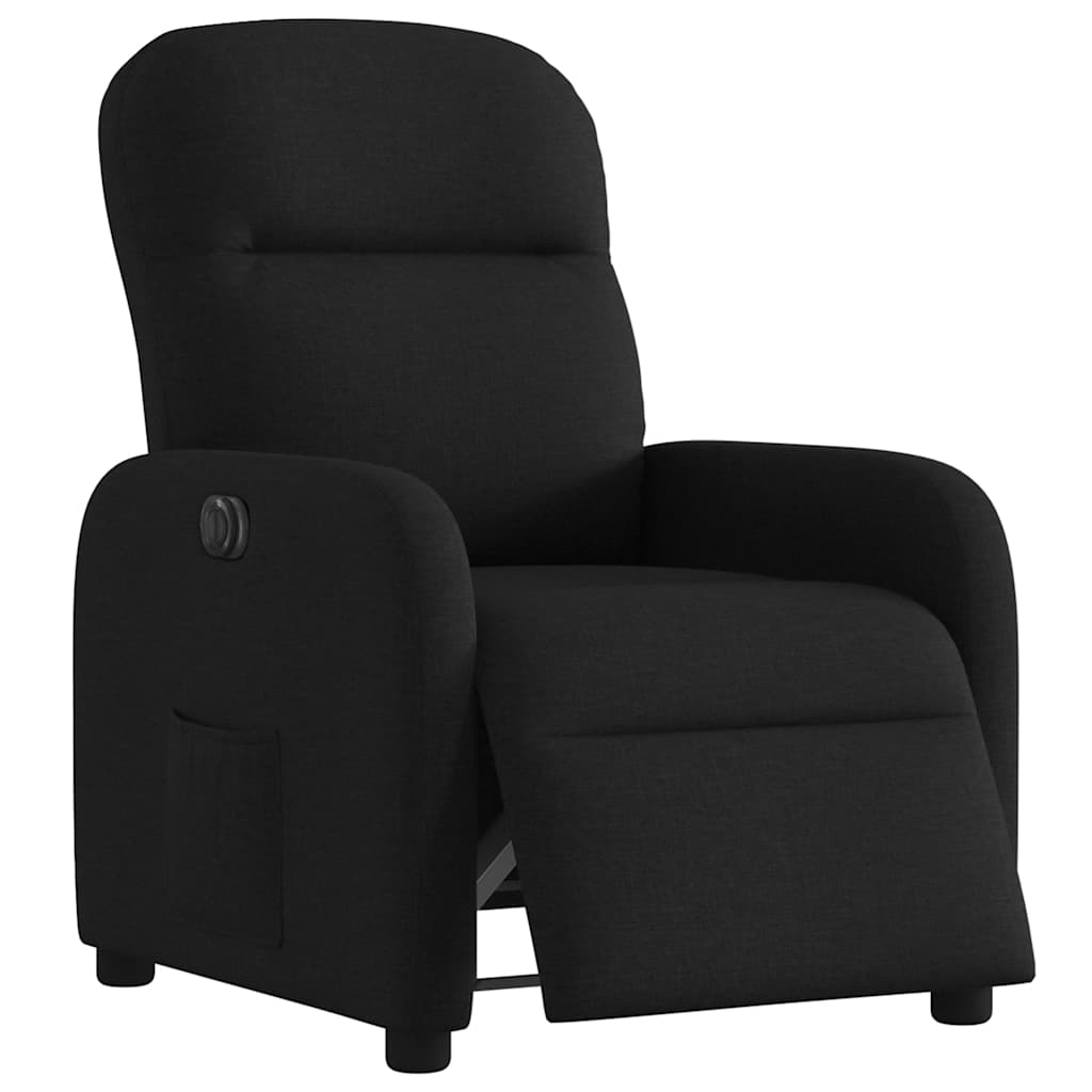 Fauteuil inclinable électrique Noir Tissu