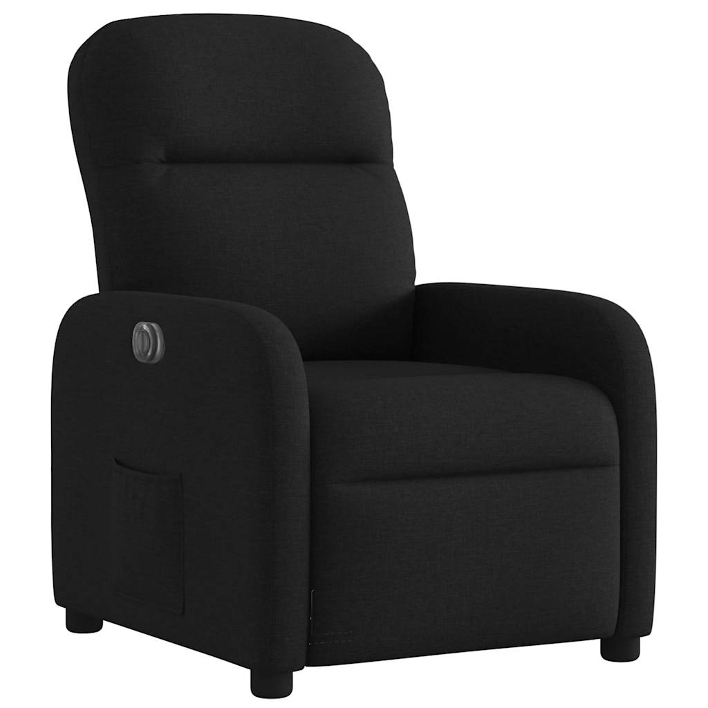 Fauteuil inclinable électrique Noir Tissu