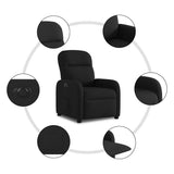 Fauteuil inclinable électrique Noir Tissu