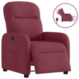 Fauteuil inclinable électrique Rouge bordeaux Tissu