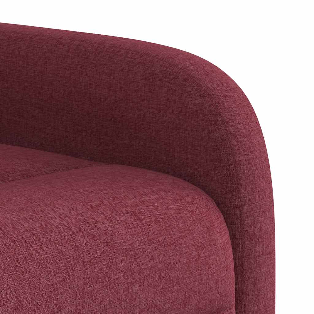 Fauteuil inclinable électrique Rouge bordeaux Tissu