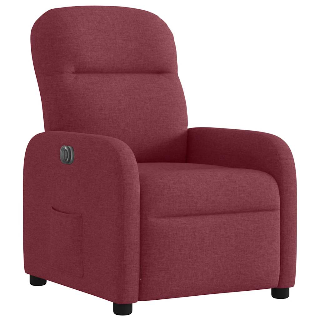 Fauteuil inclinable électrique Rouge bordeaux Tissu