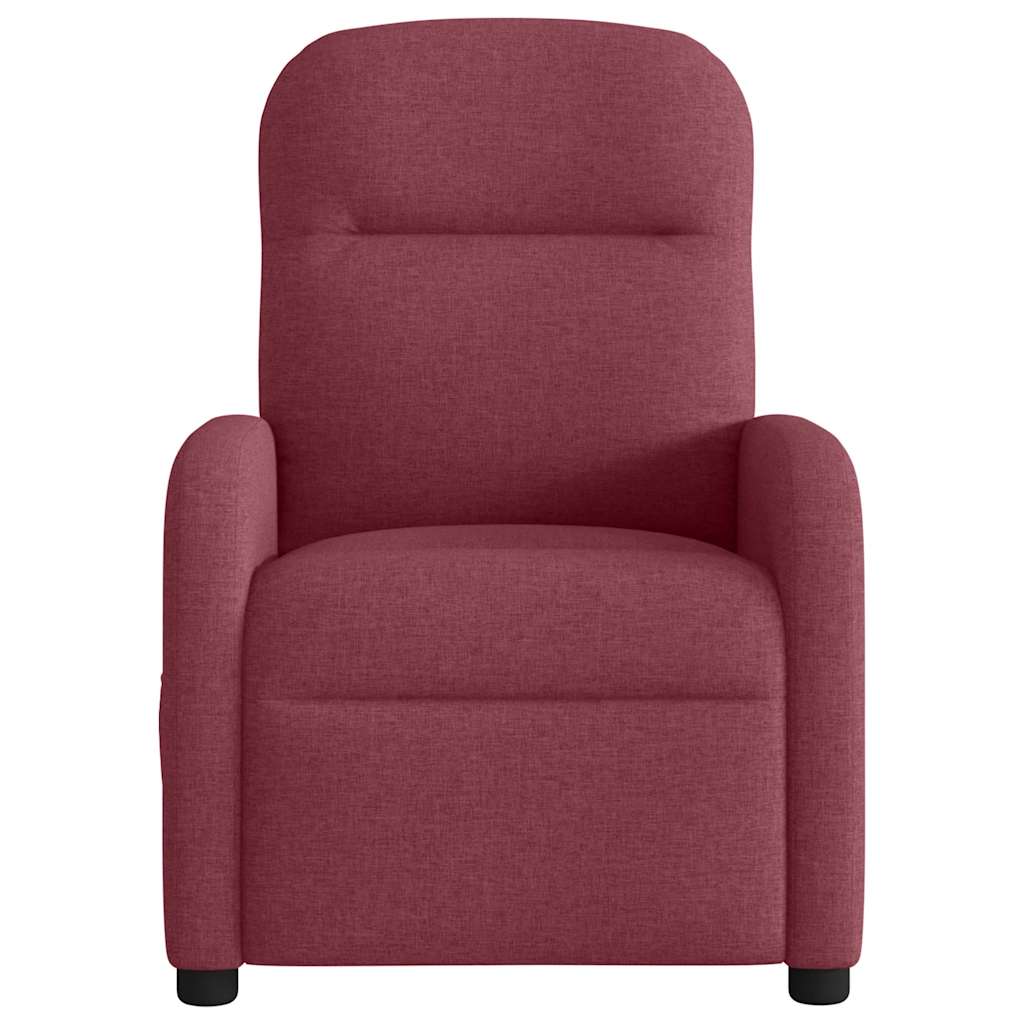 Fauteuil inclinable électrique Rouge bordeaux Tissu