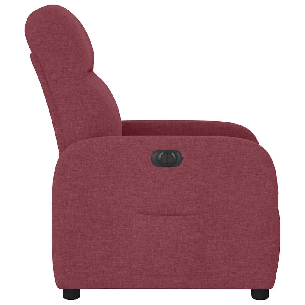 Fauteuil inclinable électrique Rouge bordeaux Tissu